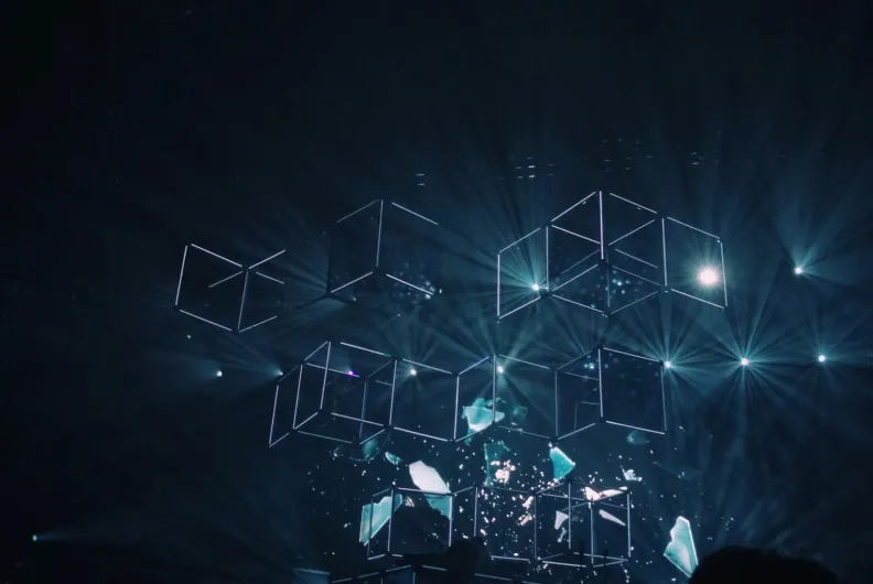 abstract data with lights