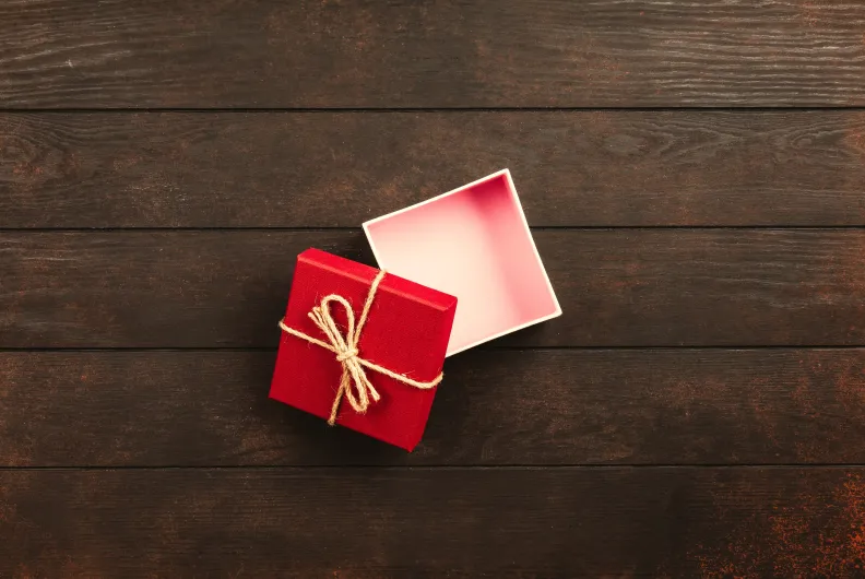 Open gift box