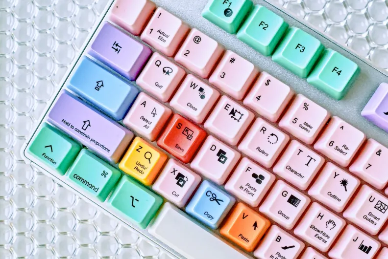 Colourful keyboard