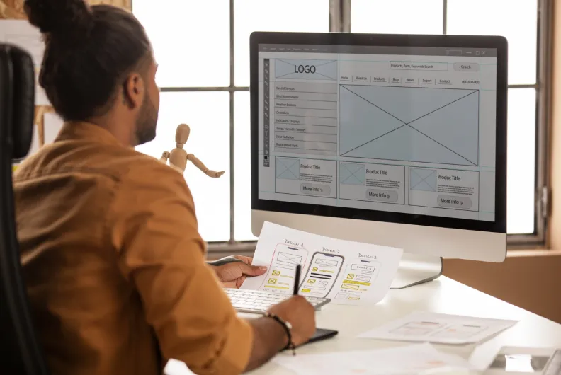 Person working on computer