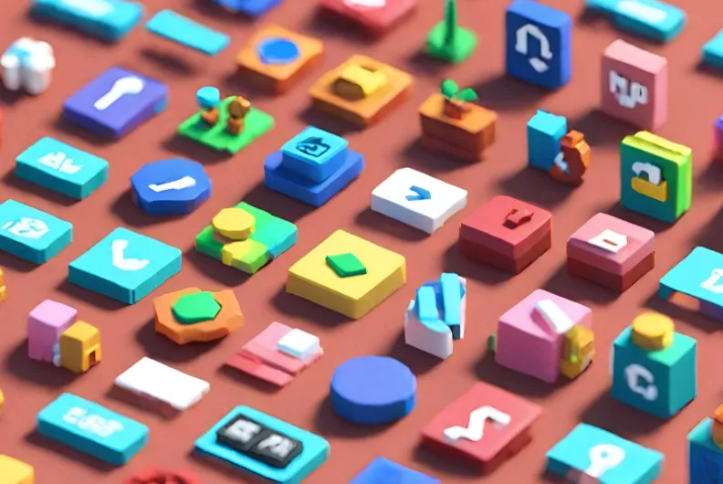 Colourful 3D icons