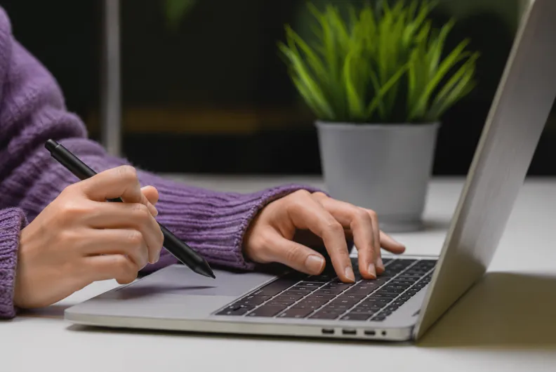 Women working at laptop